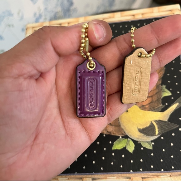 Coach Purple and Tan Keychains - Picture 4 of 5
